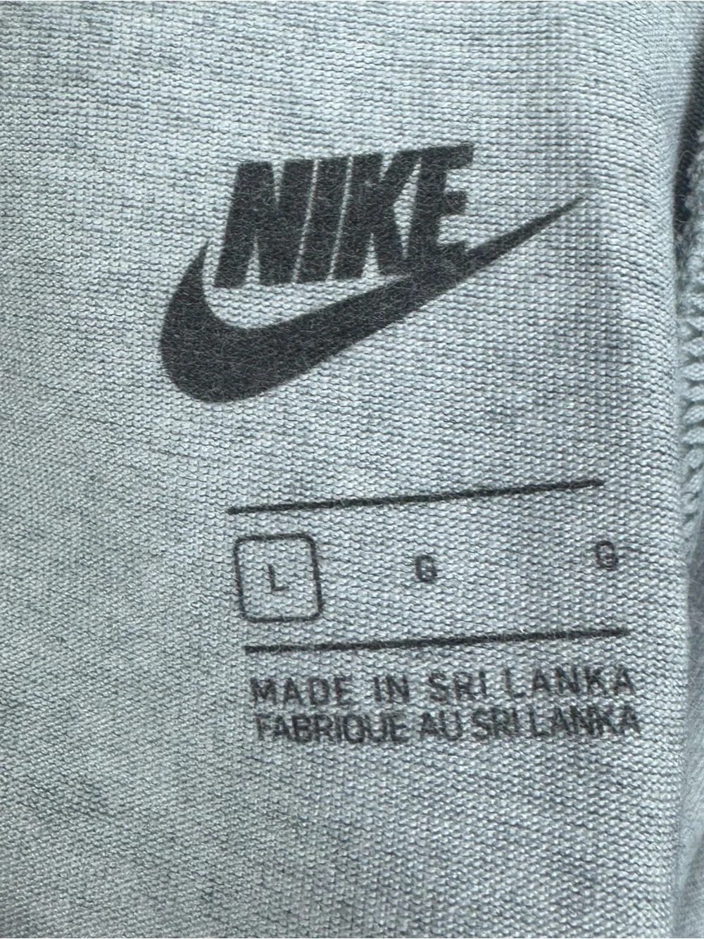 NIKE | Light Gray High-Waist Cotton Biker Shorts Embroidered Logo Women’s Size L